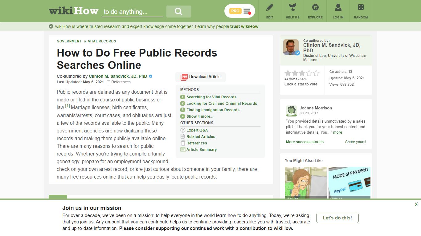 7 Ways to Do Free Public Records Searches Online - wikiHow